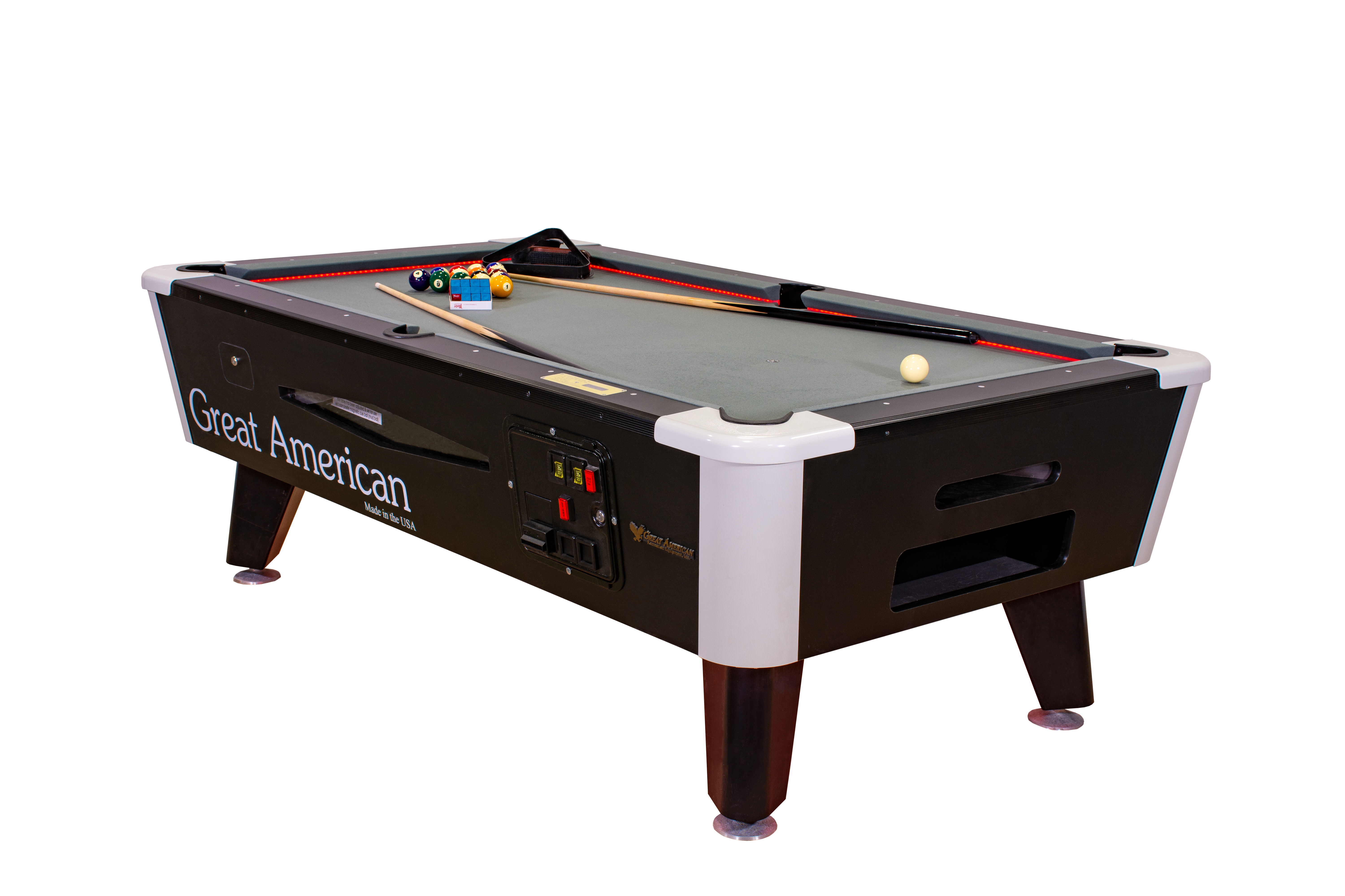 Black Diamond Commercial Pool Table by Great American Recreation
